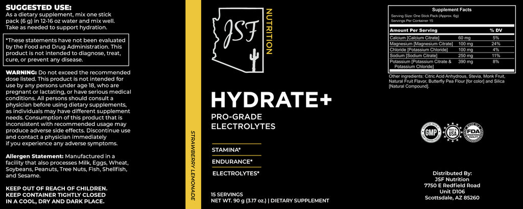 Hydrate+ - 15 Serving Sticks