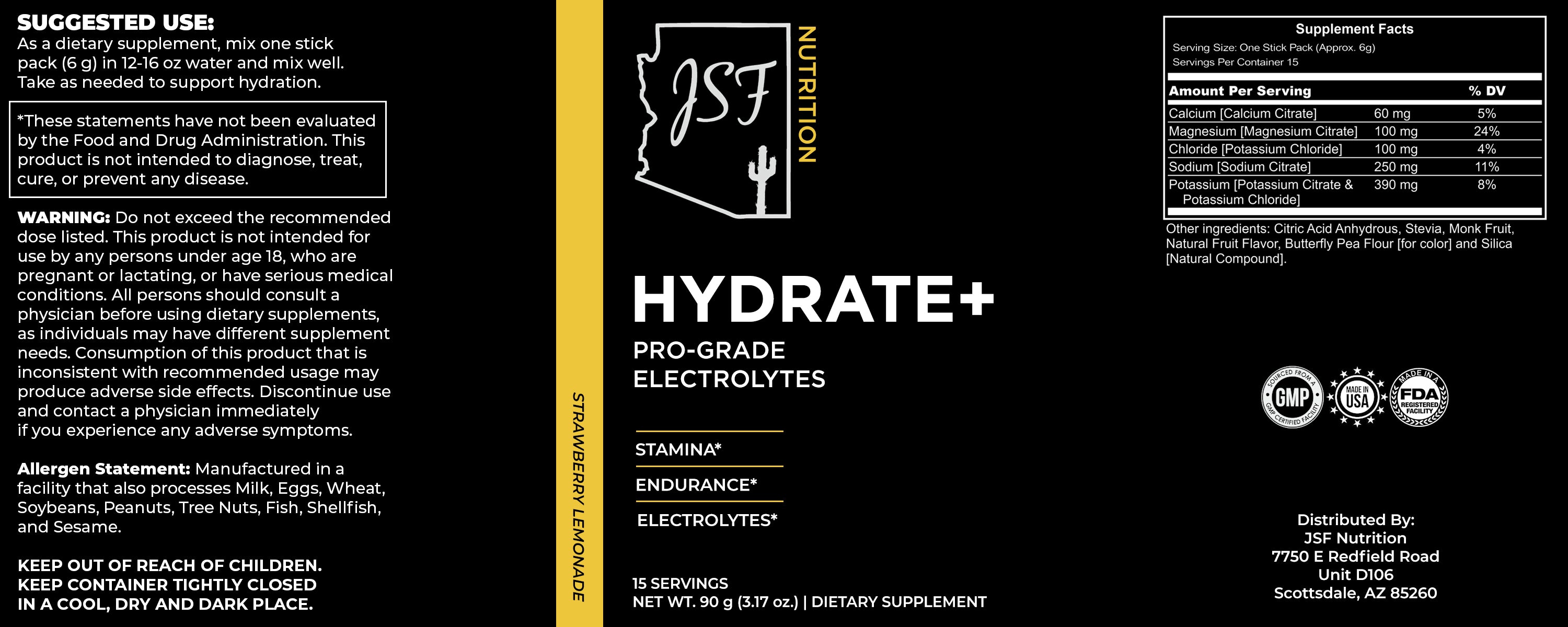 Hydrate+ - 15 Serving Sticks