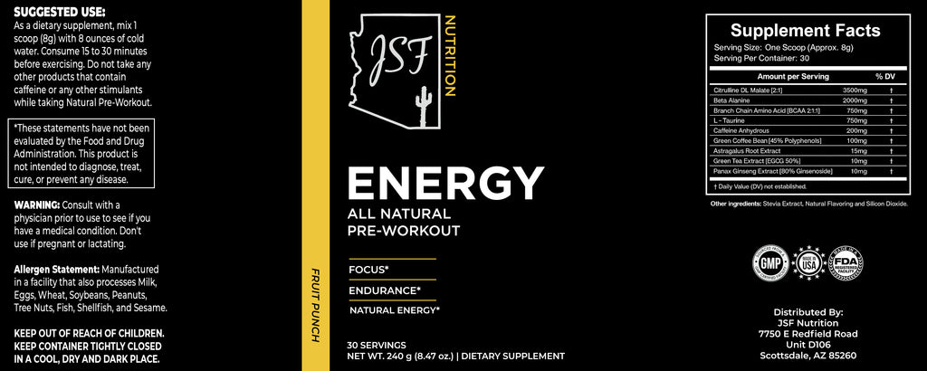 Energy - Natural Pre-Workout
